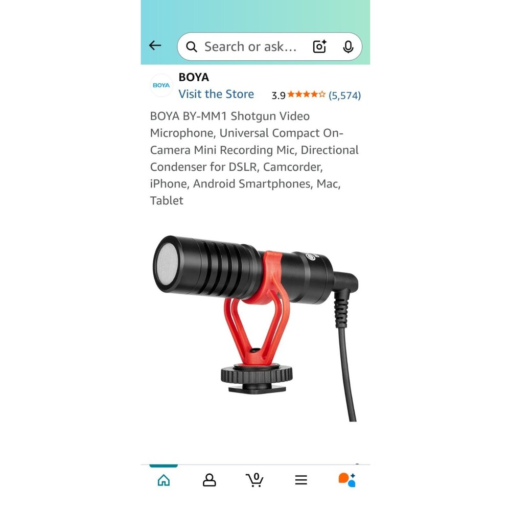 Cardioid Microphone Boya By MM1